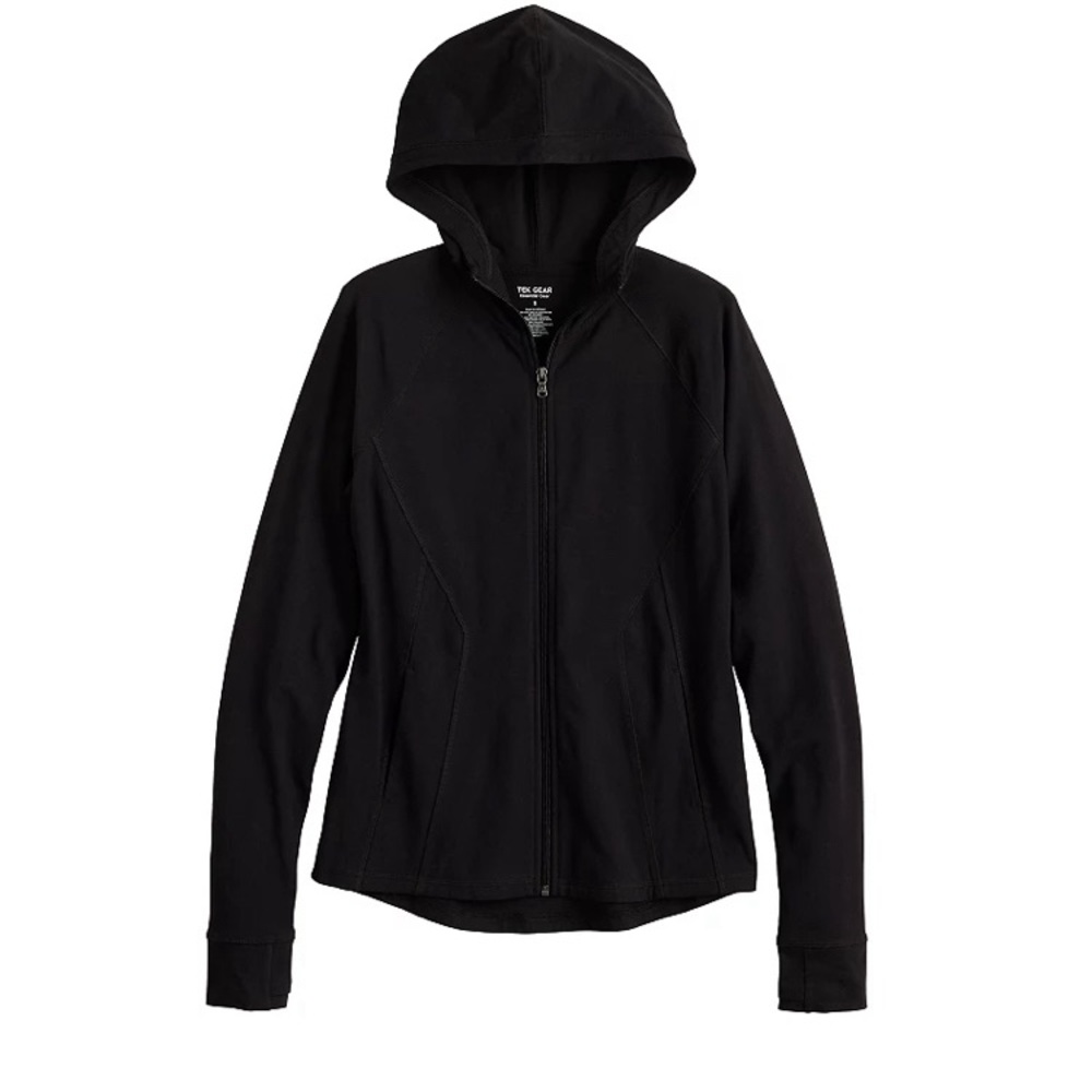 Tek Gear Essentials Zip Up Jacket XL in Black